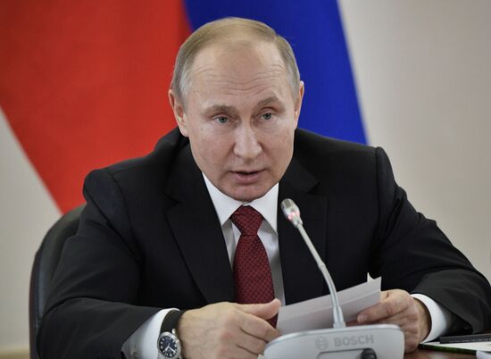 Russian President Vladimir Putin's working trip to Novosibirsk