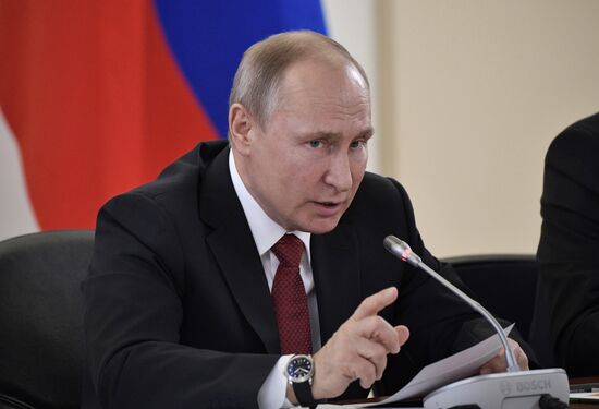 Russian President Vladimir Putin's working trip to Novosibirsk