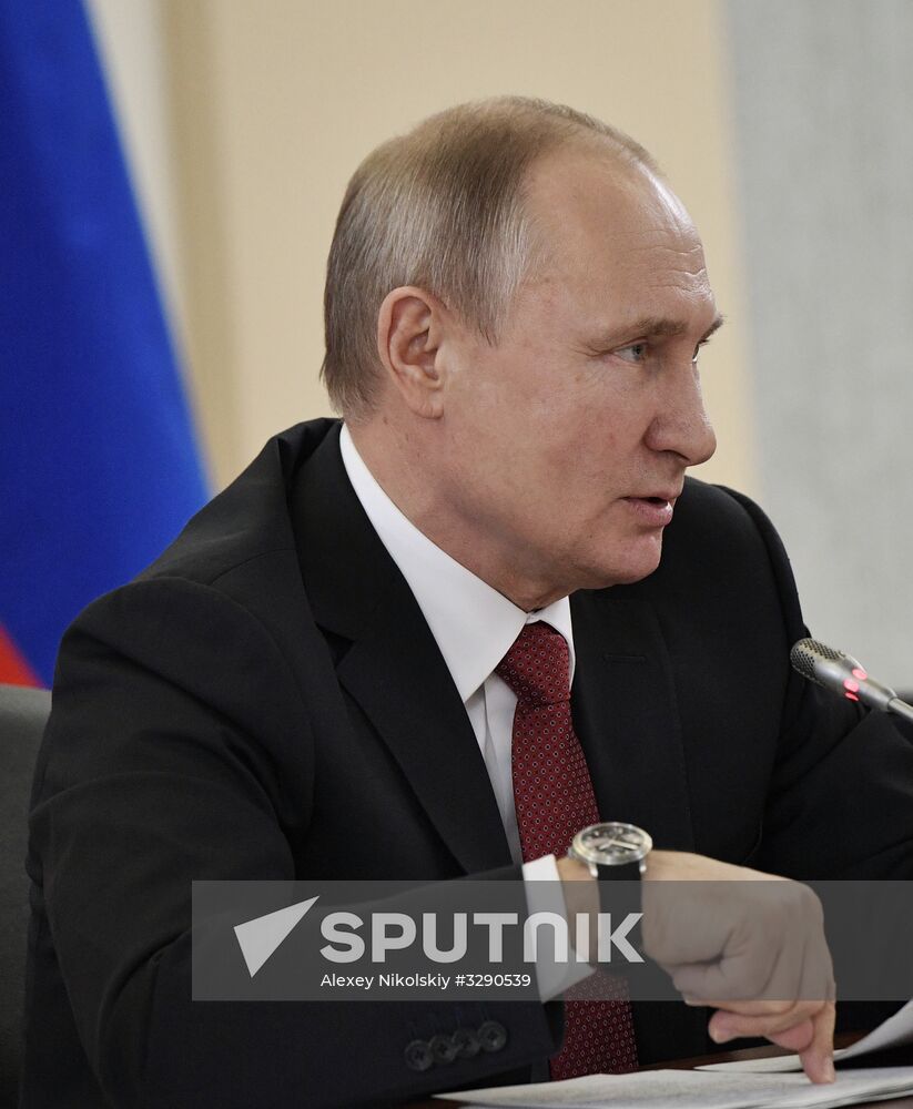 Russian President Vladimir Putin's working trip to Novosibirsk