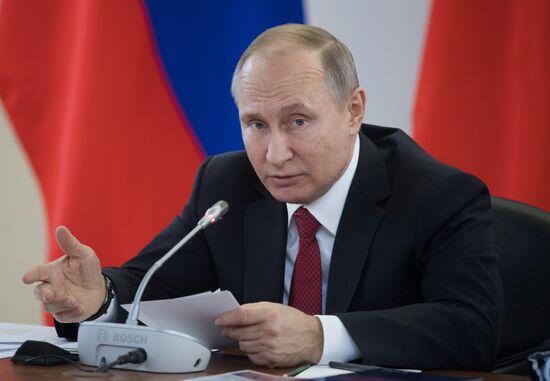Russian President Vladimir Putin's working trip to Novosibirsk