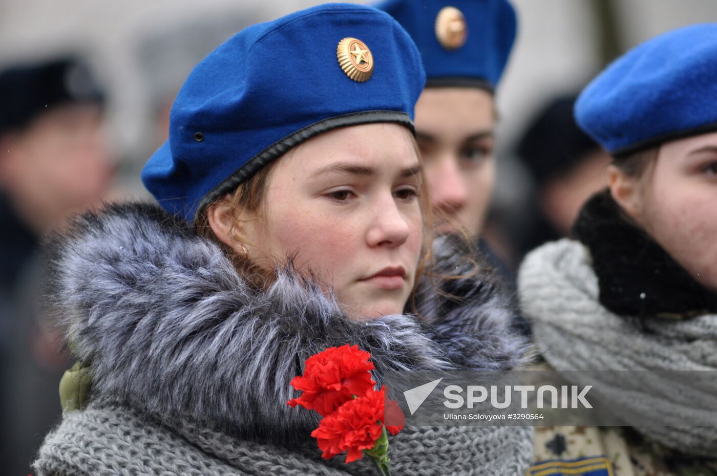 Paying last respects to Major Roman Filipov in Voronezh
