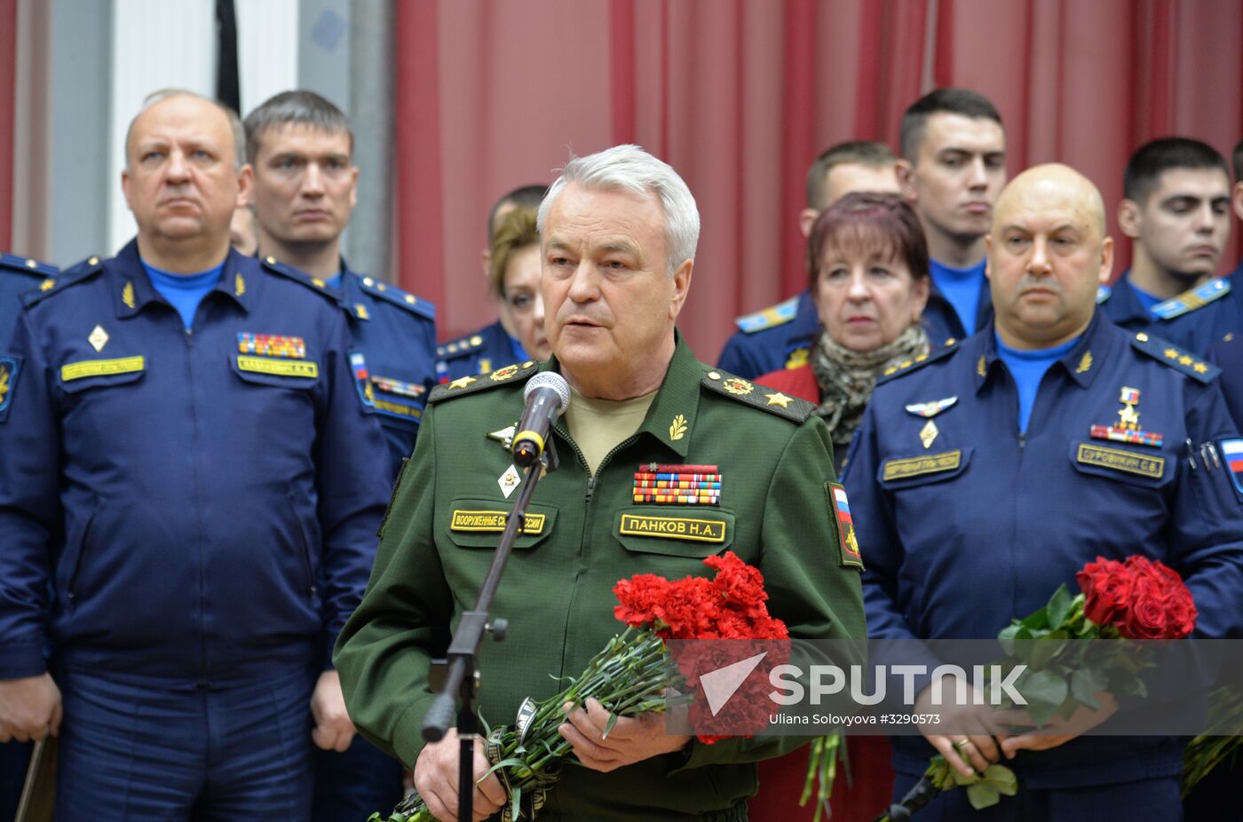 Paying last respects to Major Roman Filipov in Voronezh