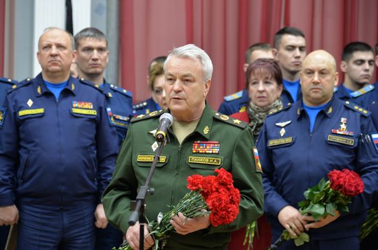 Paying last respects to Major Roman Filipov in Voronezh
