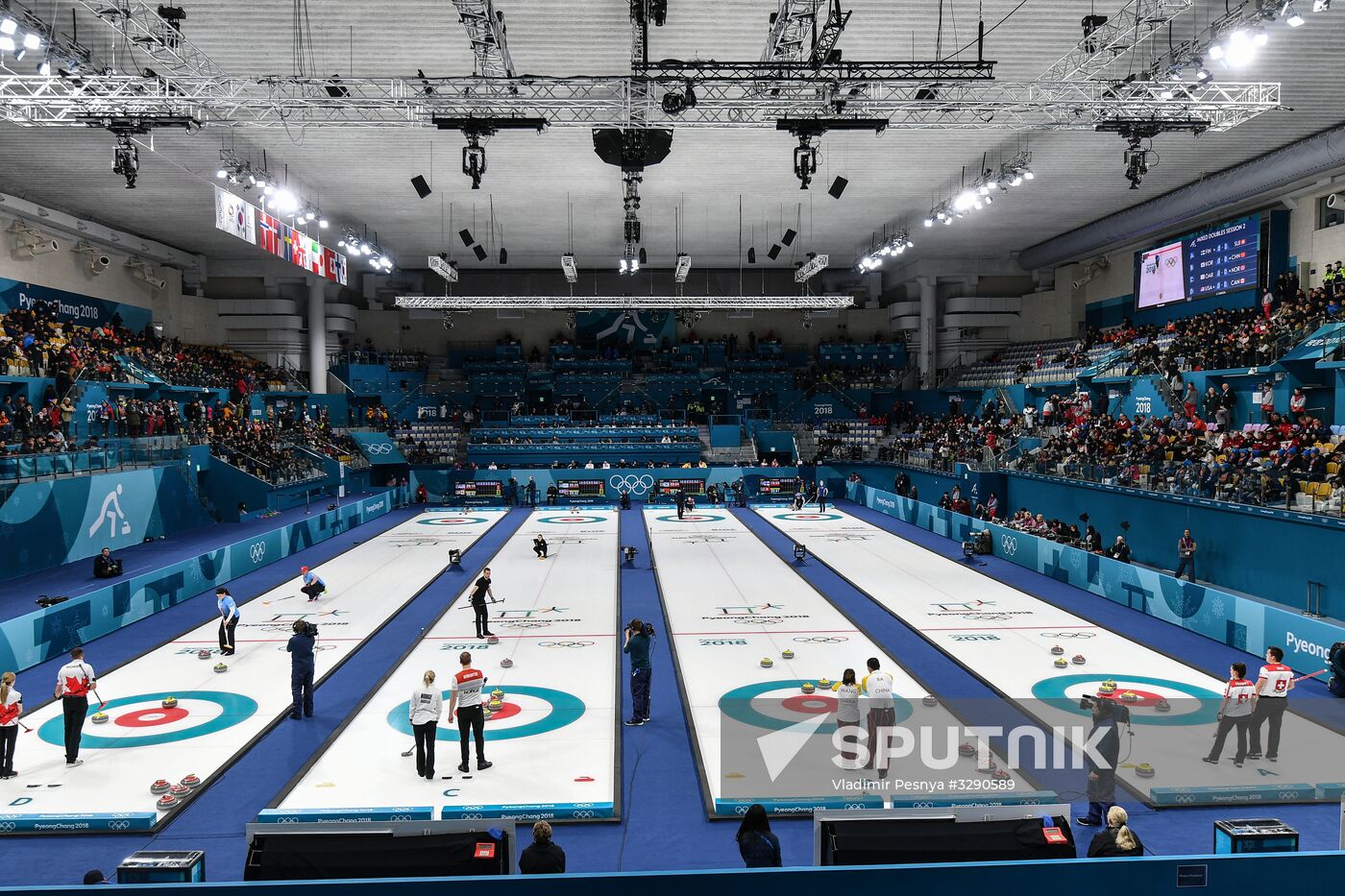 2018 Winter Olympics. Russia vs Norway Mixed Curling