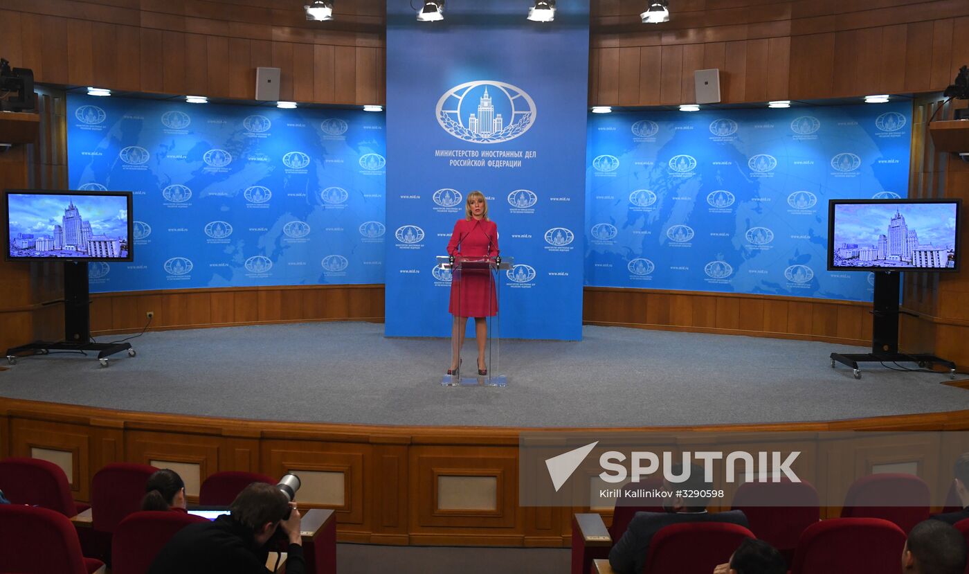 Briefing by Russian Foreign Ministry Spokesperson Maria Zakharova