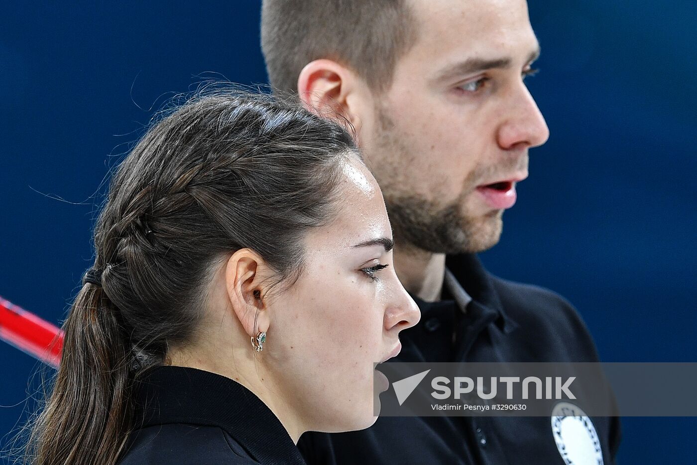 2018 Winter Olympics. Russia vs Norway Mixed Curling