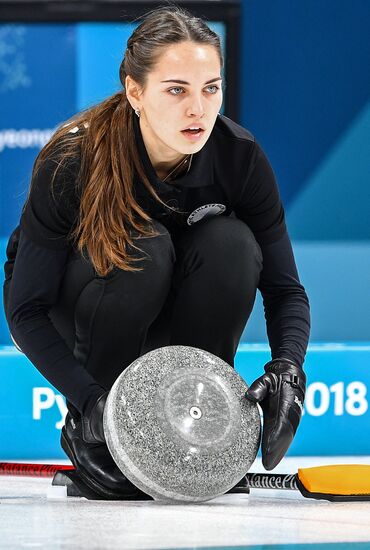 2018 Winter Olympics. Russia vs Norway. Mixed. Curling