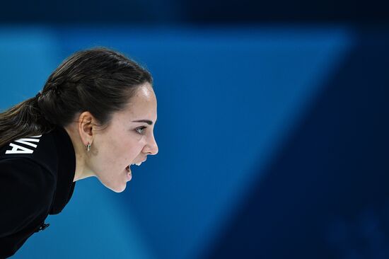 2018 Winter Olympics. Russia vs Norway. Mixed. Curling