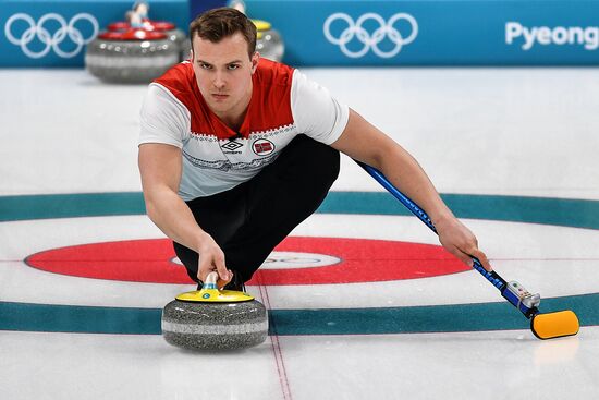 2018 Winter Olympics. Russia vs Norway Mixed Curling