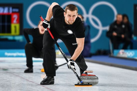 2018 Winter Olympics. Russia vs Norway Mixed Curling