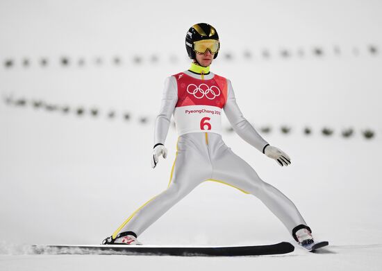 2018 Olympics. Ski jumping. Men's normal hill individual qualification