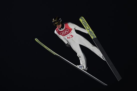 2018 Olympics. Ski jumping. Men's normal hill individual qualification