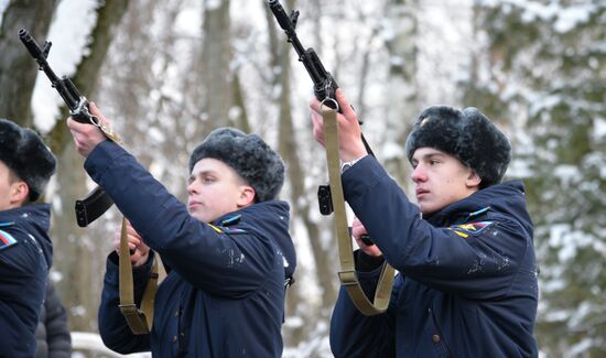 Farewell ceremony for pilot Roman Filipov in Voronezh