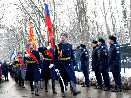 Paying last respects to Major Roman Filipov in Voronezh