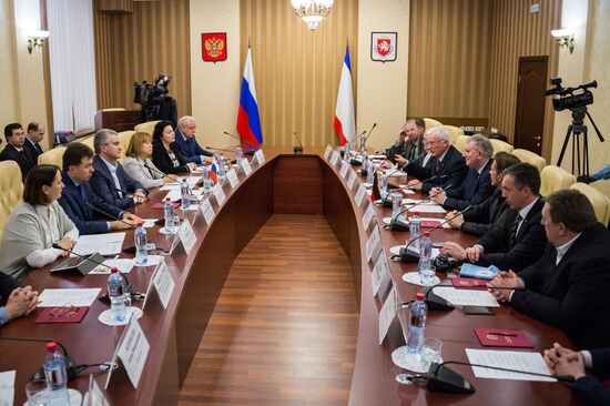 Head of Republic of Crimea Sergei Aksyonov meets with German delegation