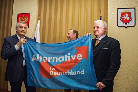 Head of Republic of Crimea Sergei Aksyonov meets with German delegation