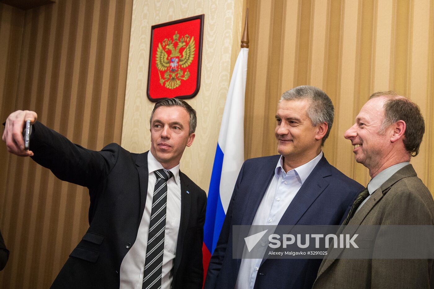 Head of Republic of Crimea Sergei Aksyonov meets with German delegation