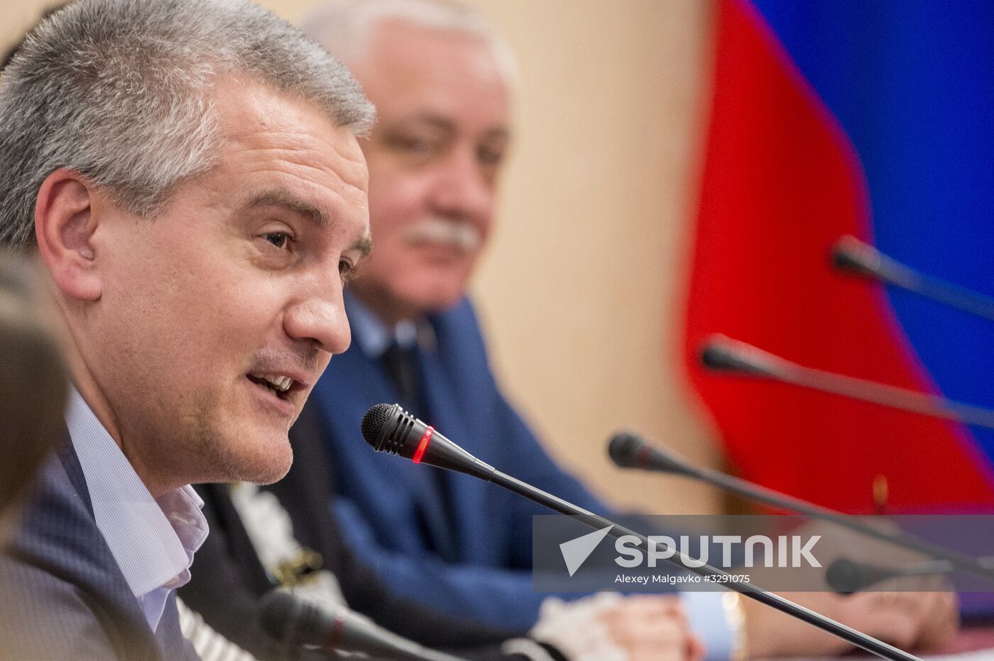 Head of Republic of Crimea Sergei Aksyonov meets with German delegation