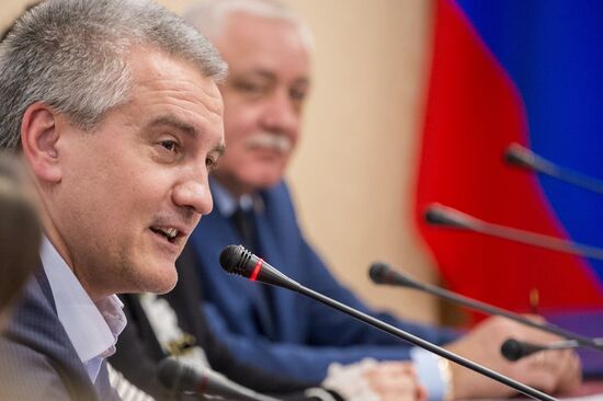Head of Republic of Crimea Sergei Aksyonov meets with German delegation