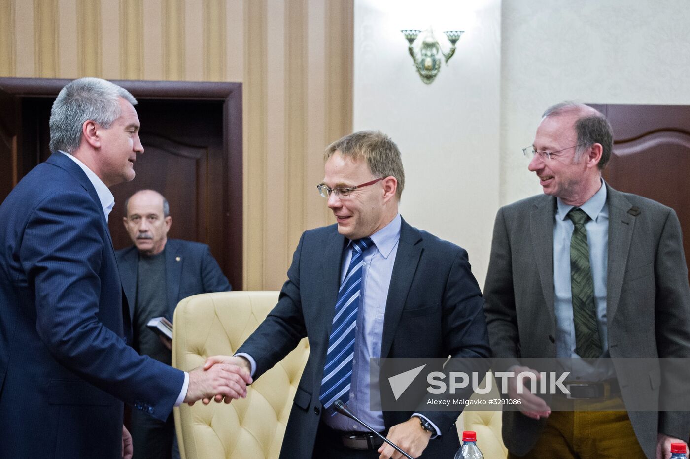 Head of Republic of Crimea Sergei Aksyonov meets with German delegation