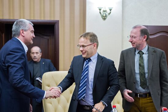 Head of Republic of Crimea Sergei Aksyonov meets with German delegation