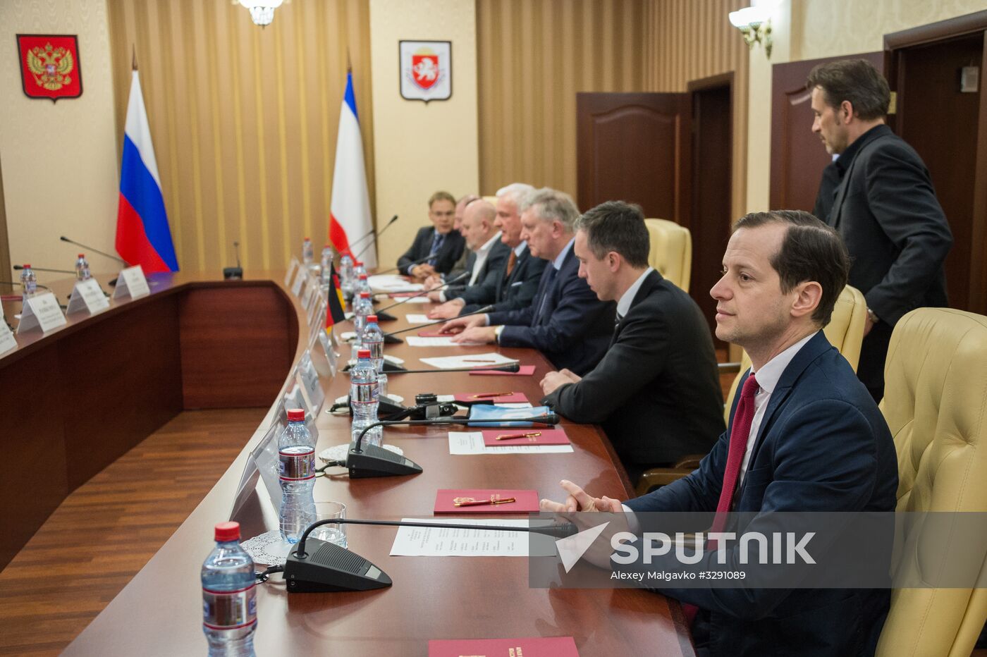 Head of Republic of Crimea Sergei Aksyonov meets with German delegation