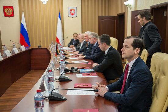 Head of Republic of Crimea Sergei Aksyonov meets with German delegation