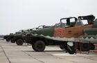 Tactical flight drill of Sukhoi Su-25 assault aircraft in Krasnodar Territory