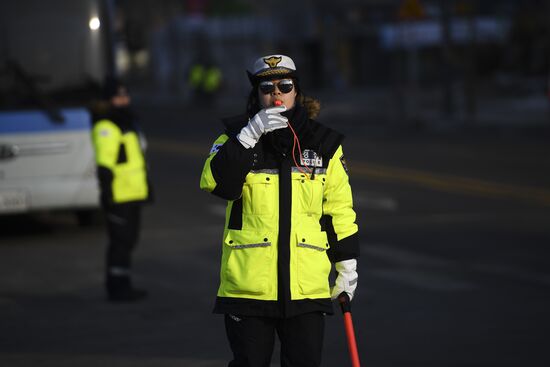 Preparation for 2018 Winter Olympics opening ceremony