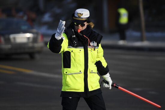 Preparation for 2018 Winter Olympics opening ceremony