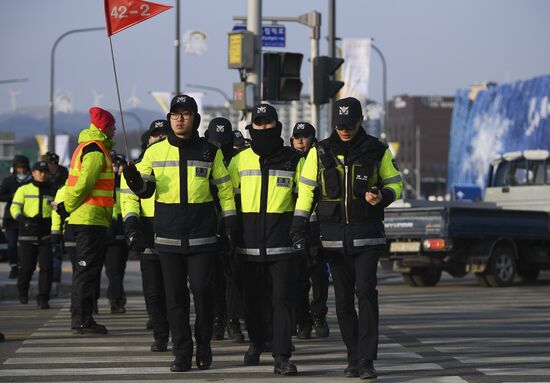 Preparation for 2018 Winter Olympics opening ceremony