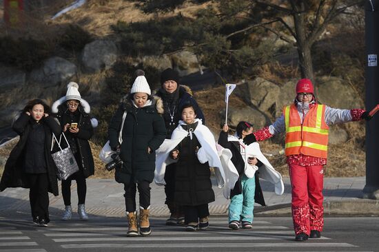 Preparation for 2018 Winter Olympics opening ceremony