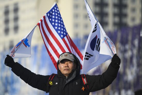 Preparation for 2018 Winter Olympics opening ceremony
