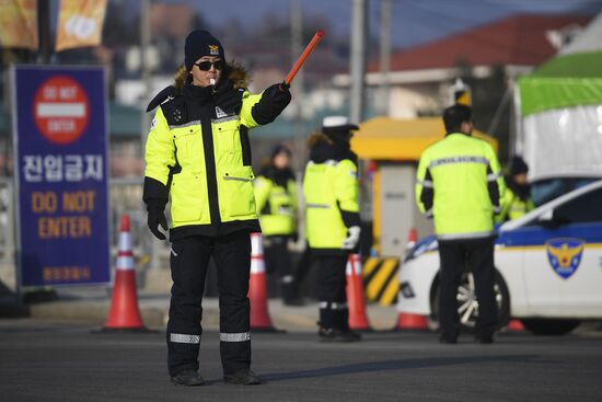 Preparation for 2018 Winter Olympics opening ceremony