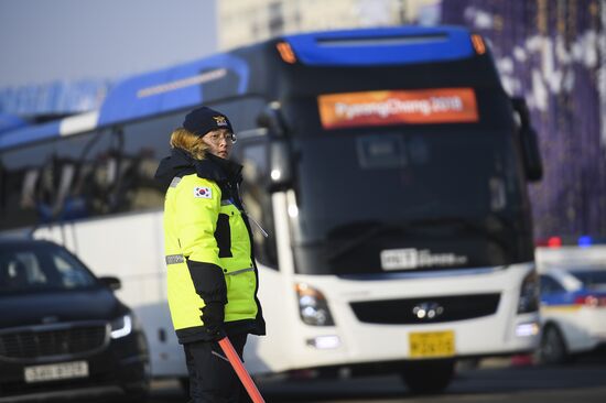 Preparation for 2018 Winter Olympics opening ceremony