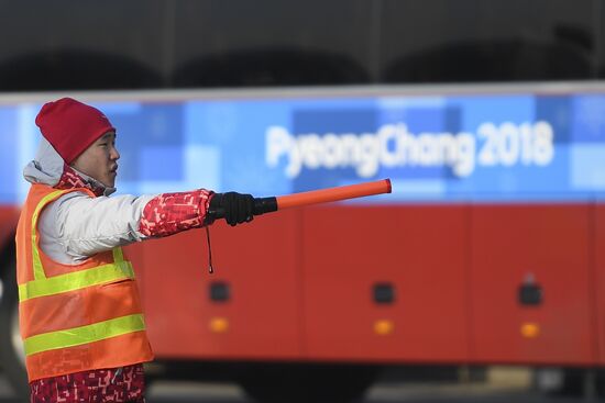 Preparation for 2018 Winter Olympics opening ceremony