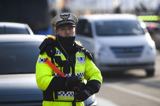 Preparation for 2018 Winter Olympics opening ceremony