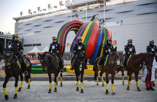 Preparation for 2018 Winter Olympics opening ceremony