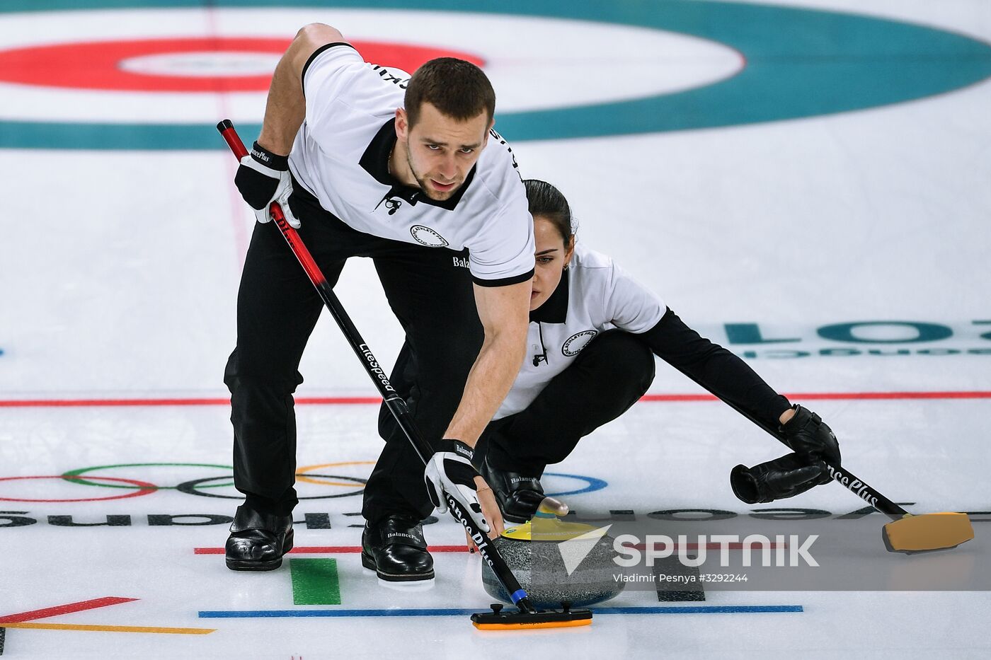 2018 Winter Olympics. Curling. Mixed doubles. Republic of Korea vs. OAR