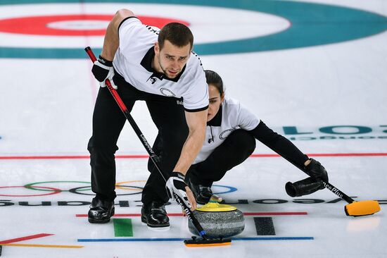 2018 Winter Olympics. Curling. Mixed doubles. Republic of Korea vs. OAR