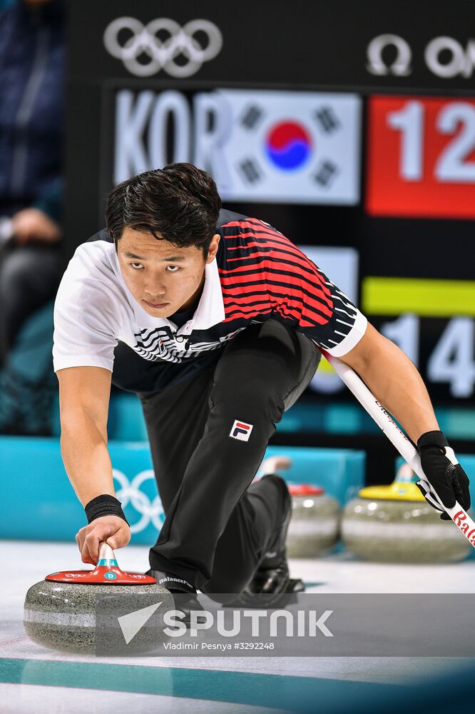 2018 Winter Olympics. Curling. Mixed doubles. Republic of Korea vs. OAR