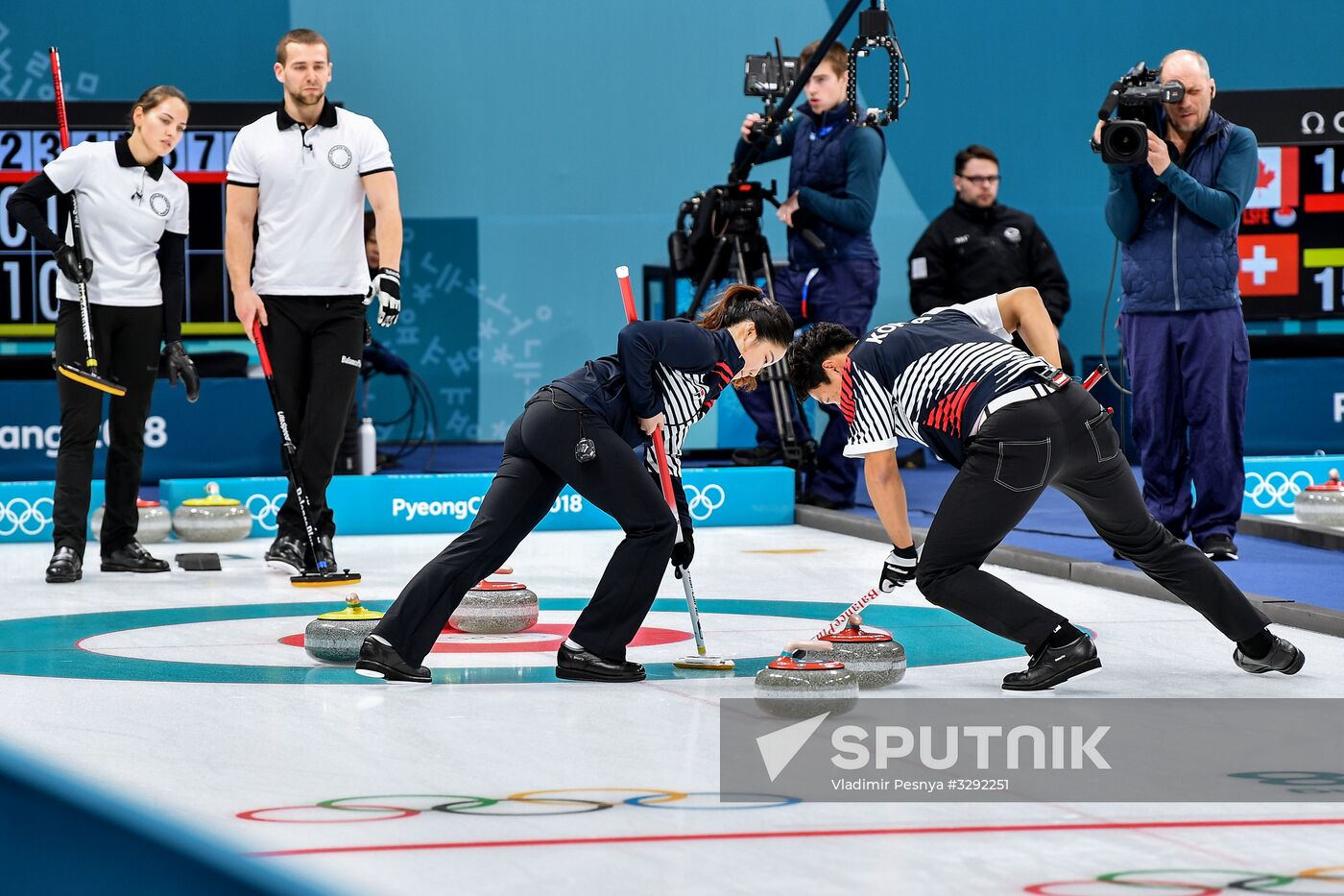 2018 Winter Olympics . Curling. Mixed doubles. Republic of Korea vs. OAR