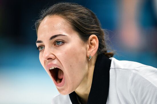 2018 Winter Olympics. Curling. Mixed doubles. Republic of Korea vs. OAR