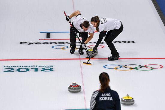 2018 Winter Olympics . Curling. Mixed doubles. Republic of Korea vs. OAR
