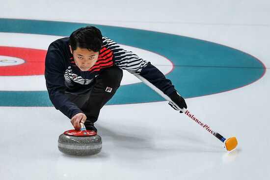 2018 Winter Olympics. Curling. Mixed doubles. Republic of Korea vs. OAR