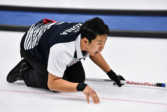 2018 Winter Olympics. Curling. Mixed doubles. Republic of Korea vs. OAR