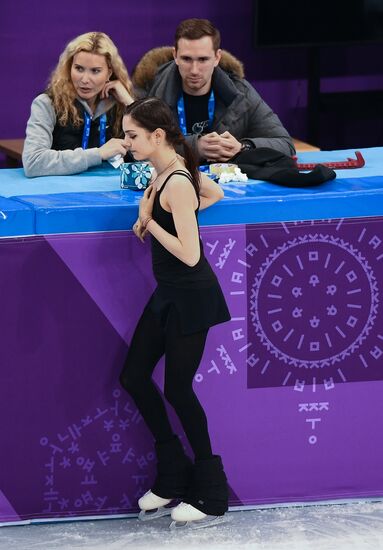2018 Winter Olympics. Figure skating. Women's training session