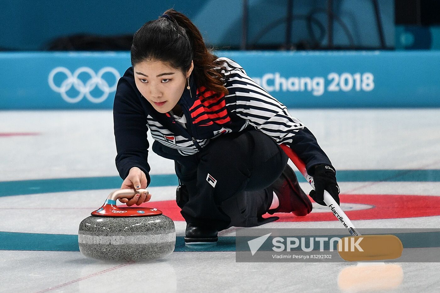 2018 Winter Olympics. Curling. Mixed doubles. Republic of Korea vs. OAR