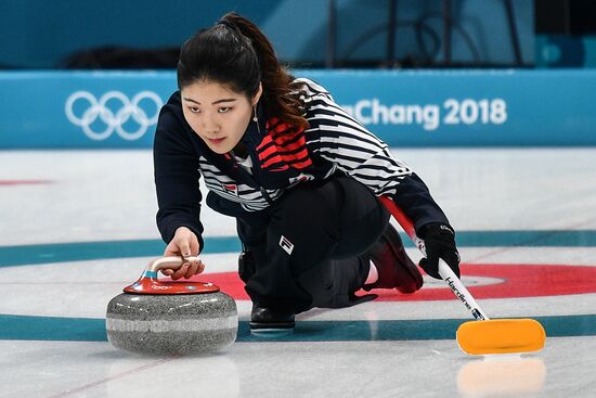 2018 Winter Olympics. Curling. Mixed doubles. Republic of Korea vs. OAR