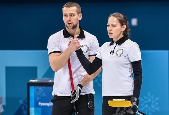 2018 Winter Olympics. Curling. Mixed doubles. Republic of Korea vs. OAR